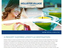 Tablet Screenshot of hollistervillage.com